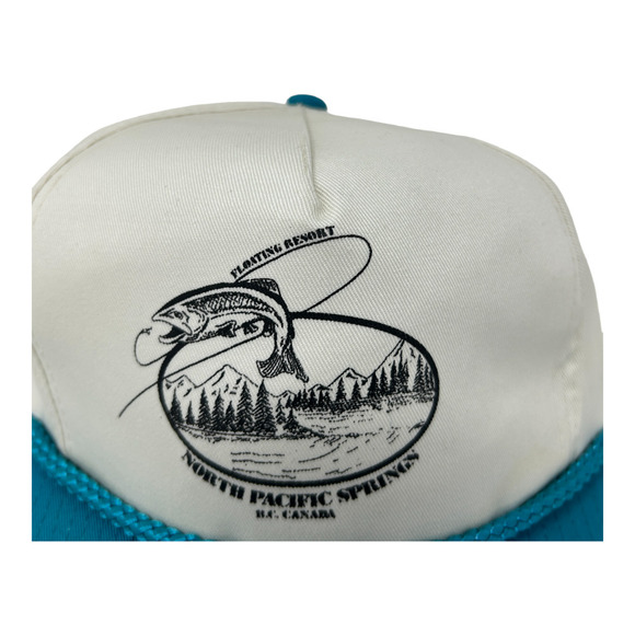 Vintage North Pacific Springs b.c. Canada Floating Resort Cap Rope Hat Snapback - Picture 13 of 13